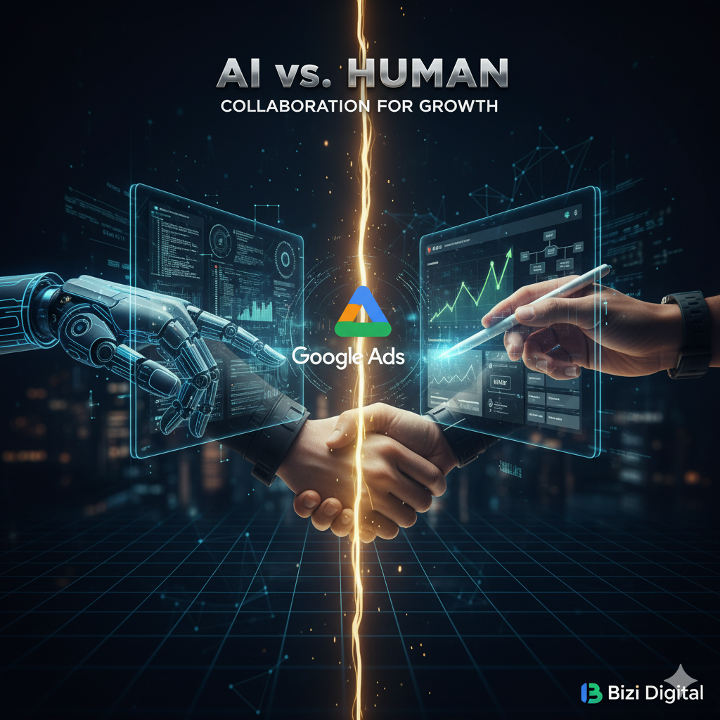 Automation is powerful, but a human Google Ads manager is essential. Discover where human strategy, creativity, and oversight still beat the AI.